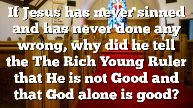 If Jesus has never sinned and has never done any wrong, why did he tell ...
