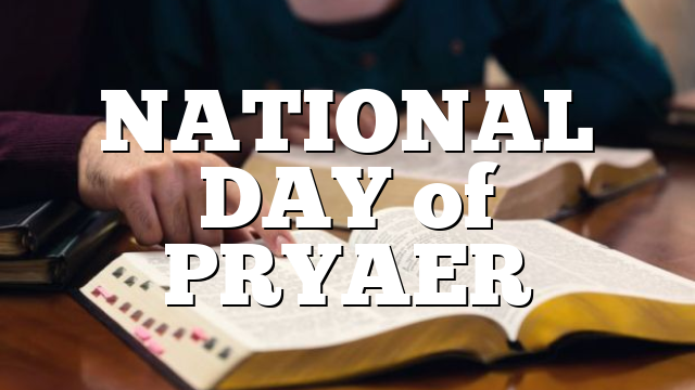 NATIONAL DAY of PRYAER