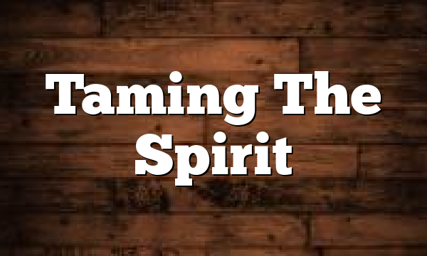 Taming The Spirit
