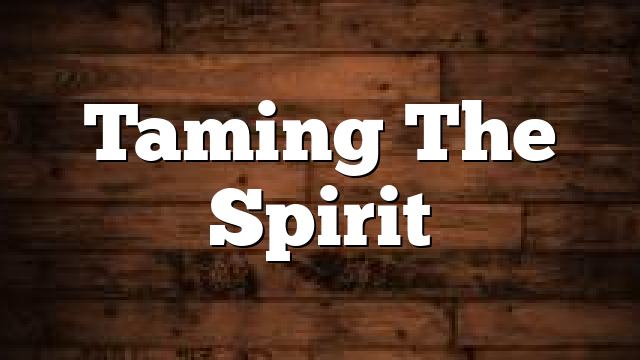 Taming The Spirit