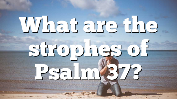 What are the strophes of Psalm 37?